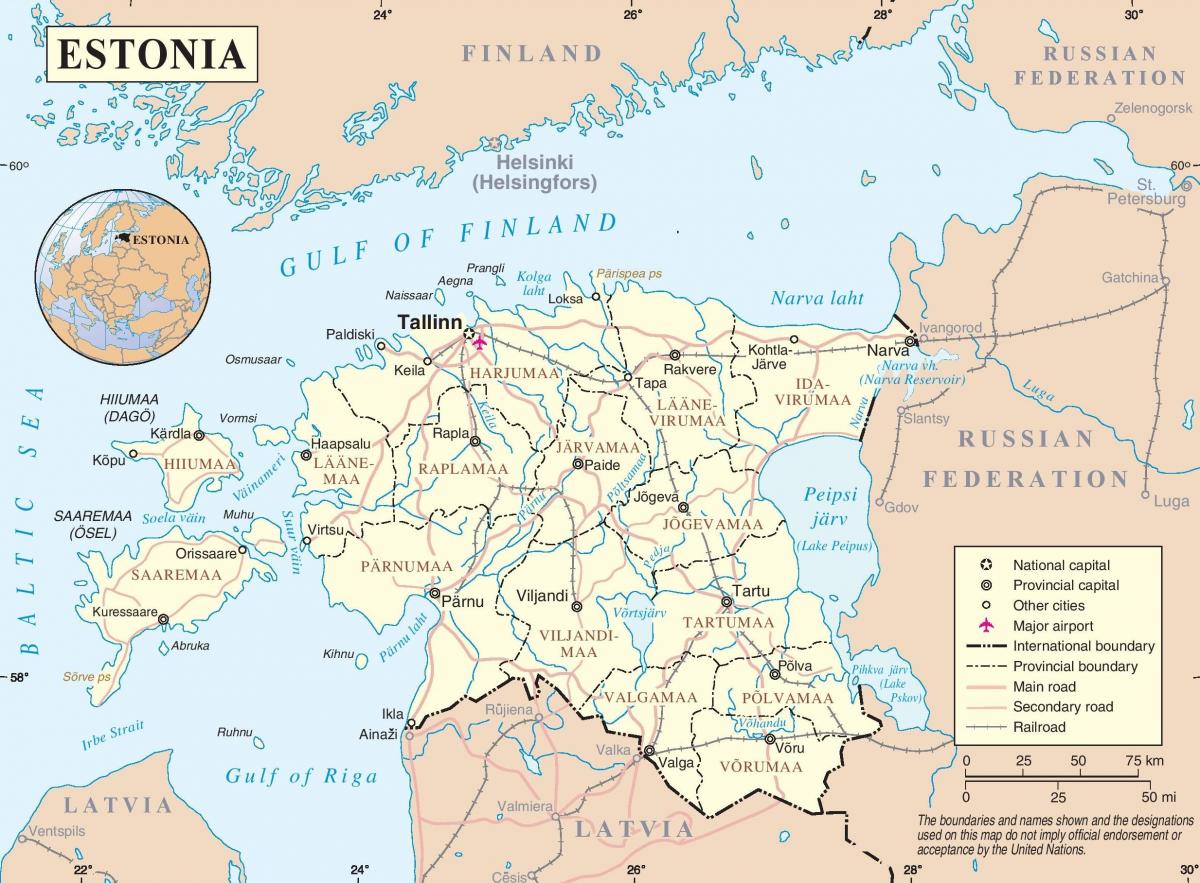 Estonija na karti