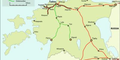 Karta estonska željeznica