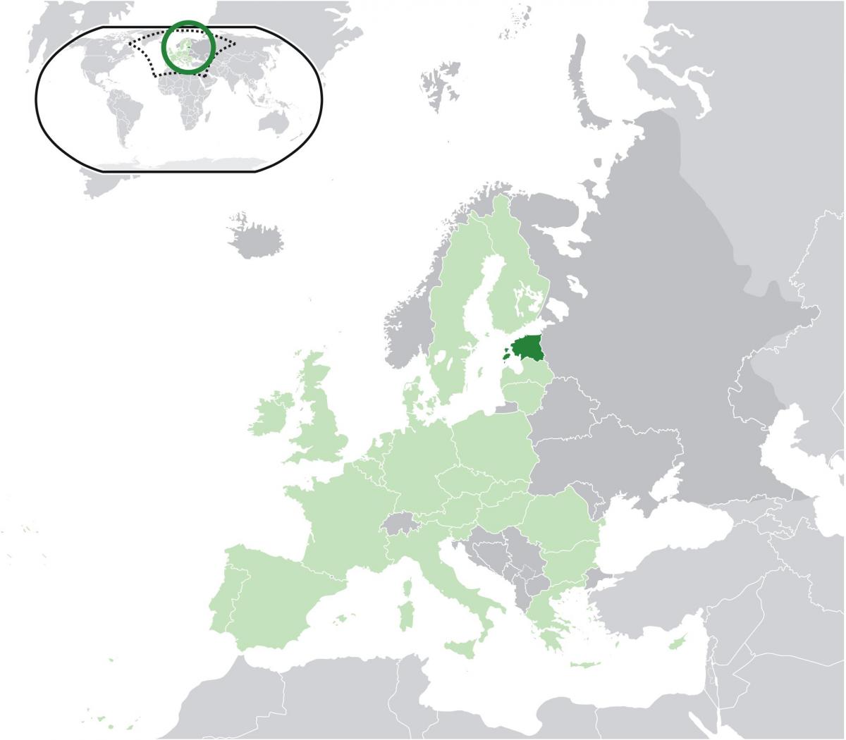 Estonija je na karti Europe
