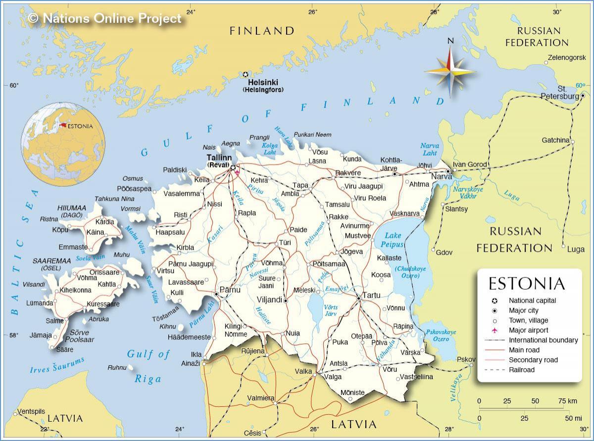 karta grada Estonije