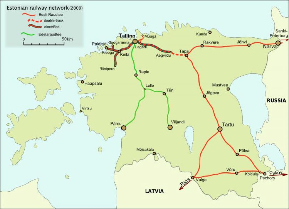 karta estonska željeznica